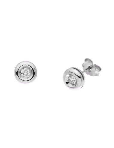 Cipollina light point earrings in white gold and diamonds