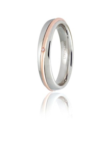 Saturn Anniversary Ring in White and Rose Gold