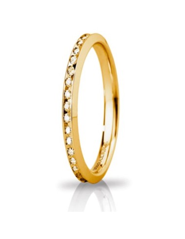 Anniversary Wedding Ring Venus Slim Yellow Gold Diamond