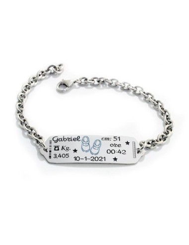 Birth Bracelet Silver Shoes