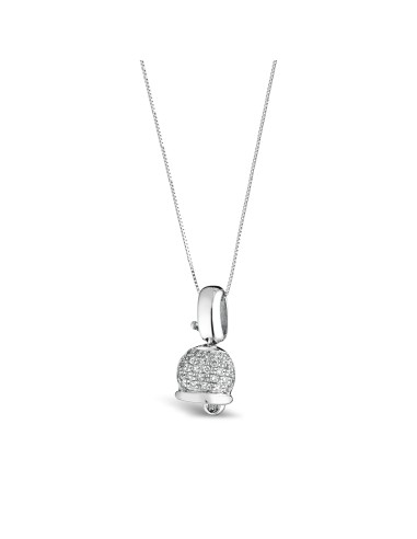 Bell Pendant in White Gold 18 kt with Diamonds